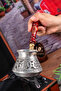 350 ml Handcrafted Copper Coffee Pot for 2 People – Gaziantep Handmade Turkish Coffee Pot - 5