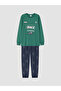 Esvab • Modern & Distinctive Zero Roba Collar Boys' Printed Pajama Set