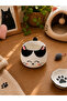 Cat Mug Black Spotted Pattern Custom Embossed Fully Handmade Ceramic Mug - 3