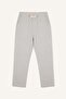 100% Cotton Regular Fit Elastic Tie Waist Beige Trousers H8803Ax26Sm