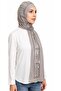 Plaid Stone Combed Cotton Shawl-Smoked