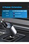 4 in 1 Smart 120W USB C Car Charger with Led Display and Retractable Cables - 5