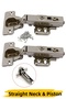 Piston Hinge with Brake Kitchen Wardrobe Cabinet Furniture Door Cover Metal Flat Chrome Stone Hinge - 2
