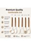 6-Piece Silicone Kitchen Utensil Set with Acacia Wood Handles – Spatula-Skimmer-Spoon-Brush – Non-Scratch, Pot-Friendly - 2