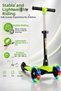 Led Lighted 3-Wheel Children's Scooter – Balanced Scooter with 3-Level Adjustable Handlebars, 50 Kg, Ages 2+ - 2