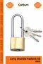 # Padlock Durable Stainless Steel Body Safety Brass Plated Yellow Long Padlock 50 mm