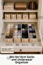 4 Pcs 30cm Drawer and Closet Organizer, Scarf Organizer, Foldable Sock and Laundry Organizer Rack Organizer - 2