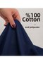 100% Cotton and Flannel Elastic Bed Sheet Advantage Package 5-Piece Navy Blue and Anthracite Double Size - 2
