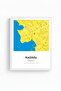 White Wooden Framed Fan Chart, Stadium Location, Gift Fan Chart Huhu233