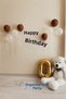 0 Year Old Birthday Concept Gold Number Balloon Set Metallic White Caramel