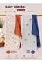 Multi-Purpose Double-Sided Muslin Blanket & Blanket Set of 2 100% Organic Cotton 80X80 cm