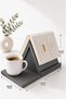 Decorative Book Stand - Book Reading Stand and Book Holder with Cup Holder |   Desktop Bookshelf Organizer - 3