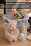 3-Piece Deep Toy Organizer - Lockable Storage Box Baby Room Organizer 20Lt Gray - 2
