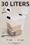 30Lt Lockable Lid Storage Box - Deep Elora Multi-Purpose Organizer Box Transparent - 3