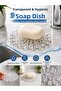 Transparent Soap Dispenser |   Non-Slip Soap Mat with Water Drainage |   Hygienic Bathroom & Kitchen Soap Stand |   1 Piece