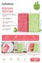 Natural Cellulose Dish Sponge Set of 2 – Odor-Free, Long-Lasting Organic Cleaning Sponge