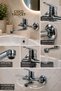 Wall Mounted Applique Sink Faucet with Bottom Pipe – 360 °   Premium Chrome Wall Mounted Faucet with Swivel Spout - 7