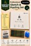 Professional Sketching and Shading Set |   25X35 cm 110 Gr Drawing Notebook, 12 Pcs 5H-5B Graded Drawing Pencils, Eraser and Pencil Sharpener |   Set 2