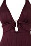 Plum Textured V-Neck Covered Regular Swimsuit with Accessory Detail Tbess26Ma00074 - 5
