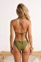 Khaki Bralette Covered Button Detailed Low Waist Regular Bikini Set Tbess26Bt00102 - 3