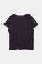 Black 100% Cotton Embroidered Contrast Trim Detailed Knitted Plus Size T-Shirt Tbbss26Bf00012 - 7