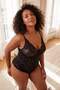 Siyah Dantel Sexy Fantezi Fitted Kapsız Body TBBSS26CS00004 - 2