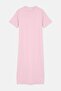 Pink Crew Neck Casual Long Dress Tdrss26El00085