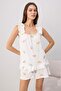 Teen Ekru %100 Pamuklu Eğlenceli Peri Baskılı Örme Pijama Takımı THMSS26PT00179