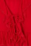 Red V-Neck Lace Detailed Front Tie Ruffle Blouse Tdrss26Bz00101 - 5