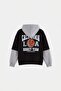 Black Boy's Cotton Back Printed Hooded Thick Non-Embossed Sweatshirt Tkdaw27Sw00014 - 7