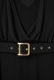 Black V-Neck Sleeveless Chiffon Cape Belted Event Dress Tdrss26El00105 - 5