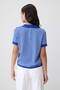 Saks Polo Yaka Çizgili Triko Bluz TWOSS25BZ00183 - 4