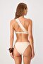 Beige Strapless Covered Tunnel Regular Waist Regular Bikini Set Tbess26Bt00042 - 4