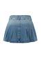 Mavi %100 Pamuk Bel Detaylı Pileli Mini Denim Etek TWOAW27ET00034 - 7