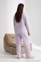 Gri Penguen Patchli Polar Örme Pijama Takımı TBBAW27AI00022 - 4