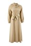 More Sustainable Camel Collar Detailed Shift/Straight Cut Maxi Woven Hijab Dress Tctaw27Eb00031 - 4