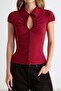 Çok Renkli Düz Fitted Anahtar Deliği Yaka Ay Kol Yumuşak Örme Bluz TWOSS26BZ01009 - 3