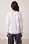 Beyaz-Beyaz 2'li Paket %100 Süprem Oversize/Geniş Kesim Örme T-Shirt TWOAW25TS00004 - 3
