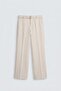 بنطلون رجالي بيج بقصة مريحة، عبوة من حزام قطع - 6