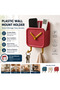 Wall Mount Holder for Bathroom & Kitchen – Decorative Organizer with Gold Accents, Mail & Key Rack