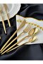 Almeria Titanium Gold 42 Piece 6-Person Cutlery Set - 2