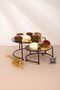 Round Double Black Black Coffee Side Presentation Gift Decoration Treat Organizer MDF Wooden 26 - 5
