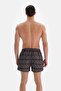 Black Fish Patterned Mini Size Swim Shorts - 3