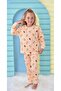 Children's Moon Print Pajama Set 3-8 Years Salmon - 2