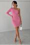 Dried Rose Ribbed Knit Dress 581958 - 2