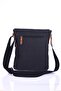 Gk62 Canvas (Cotton) Postman Bag Multi-Section University Daily Bag MacBook Tablet Bag Black - 5