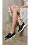 Women's Black-White Mesh Comfortable Mother Shoes with Lace Detail 2.5cm Byndoz02 - 5