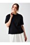 Black 100% Cotton Relaxed Fit Crew Neck Knitted T-Shirt - 3