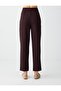 Acı Kahve High Waist Button Detailed Woven Pants - 4