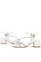 Tiana Mother of Pearl Stoned Girl's Evening Dress Thick Heeled Shoes - 8